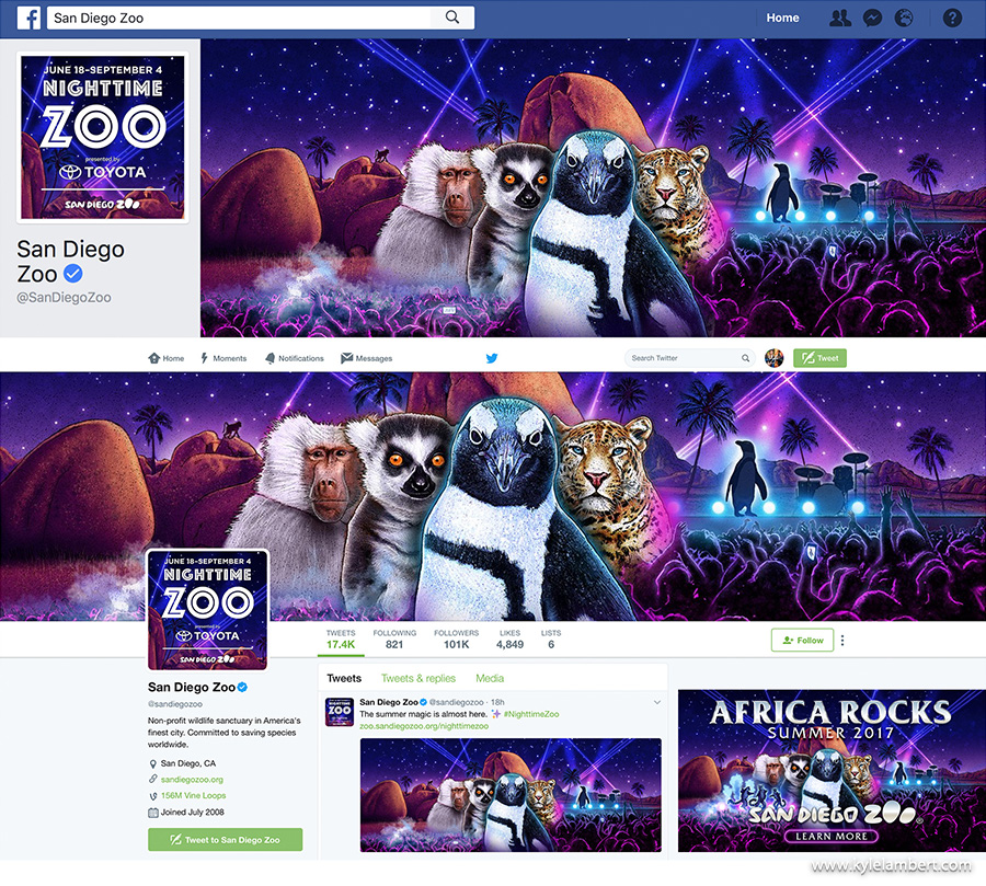 Africa Rocks San Diego Zoo - Social Media Branding