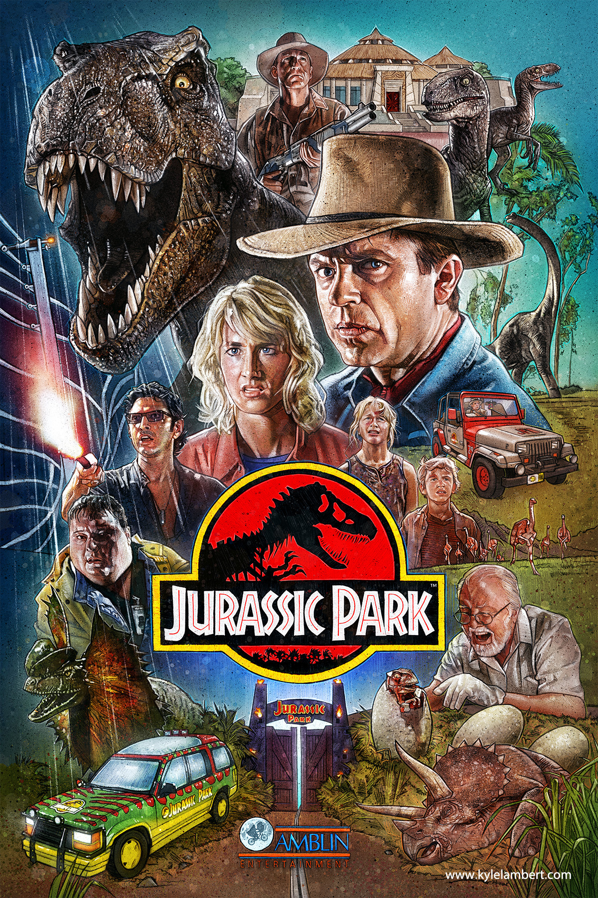 Jurassic Park Poster - Amblin 35