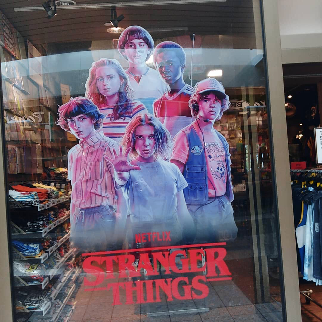 Stranger Things - Merchandise & Packaging Art - Hot Topic Window Display