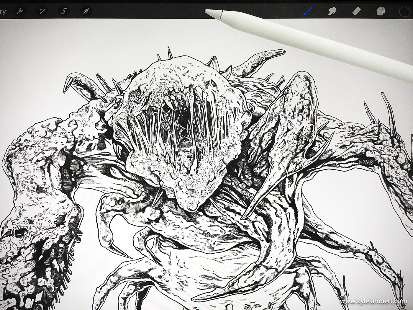 Stranger Things 3 - Procreate Drawing Monster