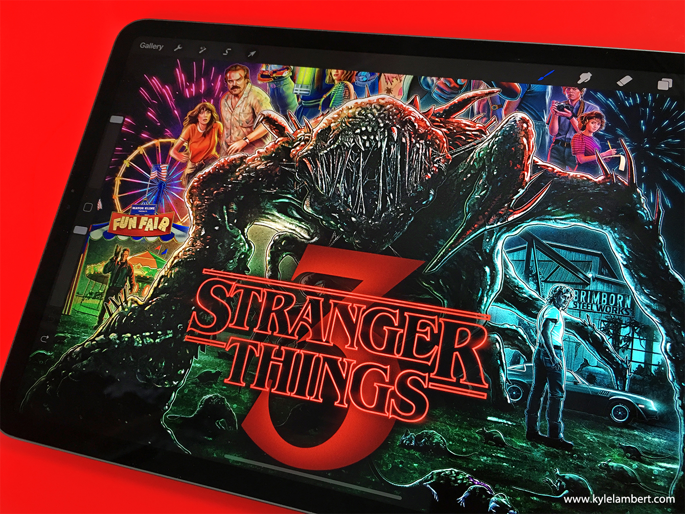 Kyle Lambert - Stranger Things 3 - Merchandise & Packaging Art